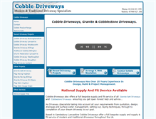 Tablet Screenshot of cobbledriveways.co.uk